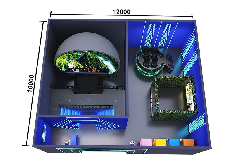 10人球幕悬空飞行影院