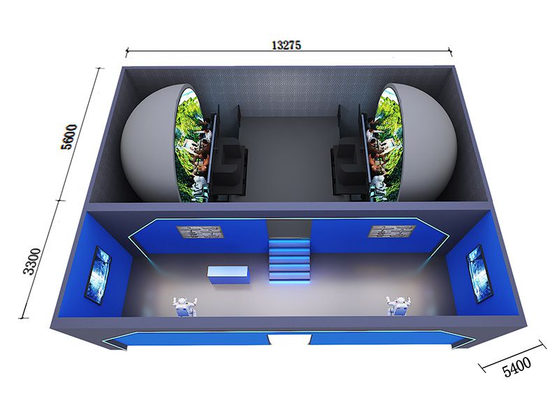 20人球幕悬空飞行影院